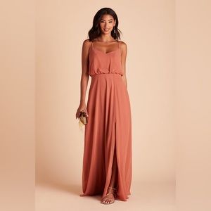 Birdy Grey Gwennie Chiffon Max Bridesmaid Dress in Terra Cotta